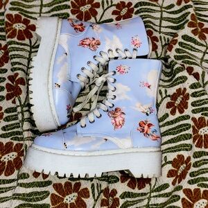 Celestial Sass Combat Boots - Dolls Kill